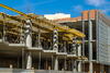 a scaffolding in front of a building